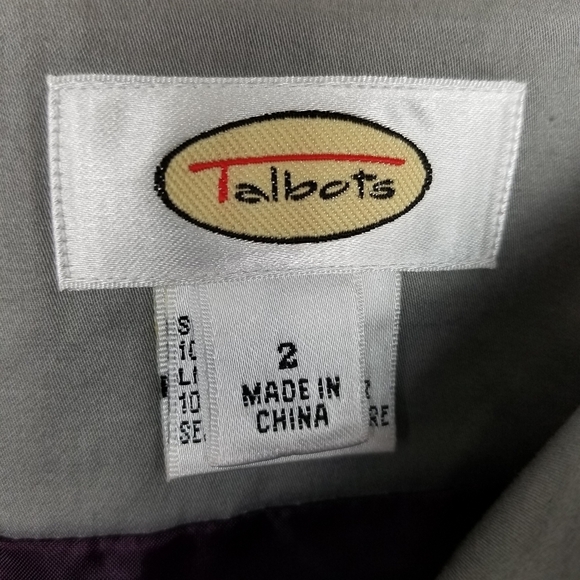 Talbots Wool Skirt Purple with Gray Polka Dots Women's Size 2 - Picture 5 of 7